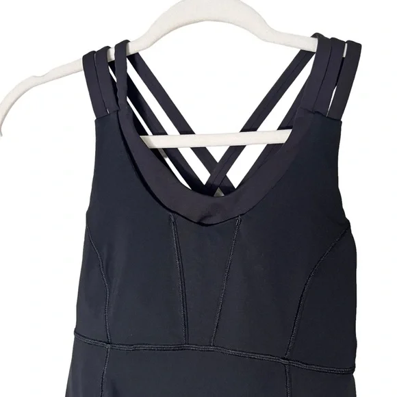 Lululemon Athletica Beat The Heat Tank in Black | 2in1 Sports Bra Size 4 - Picture 6 of 10